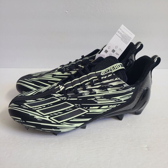 NEW Adidas Adizero 12.0 Glow In The Dark Football Cleats IE5447 Size 12 Black - Picture 1 of 8